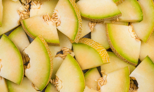 Fresh honeydew melon prepared as a dog-friendly melon treat