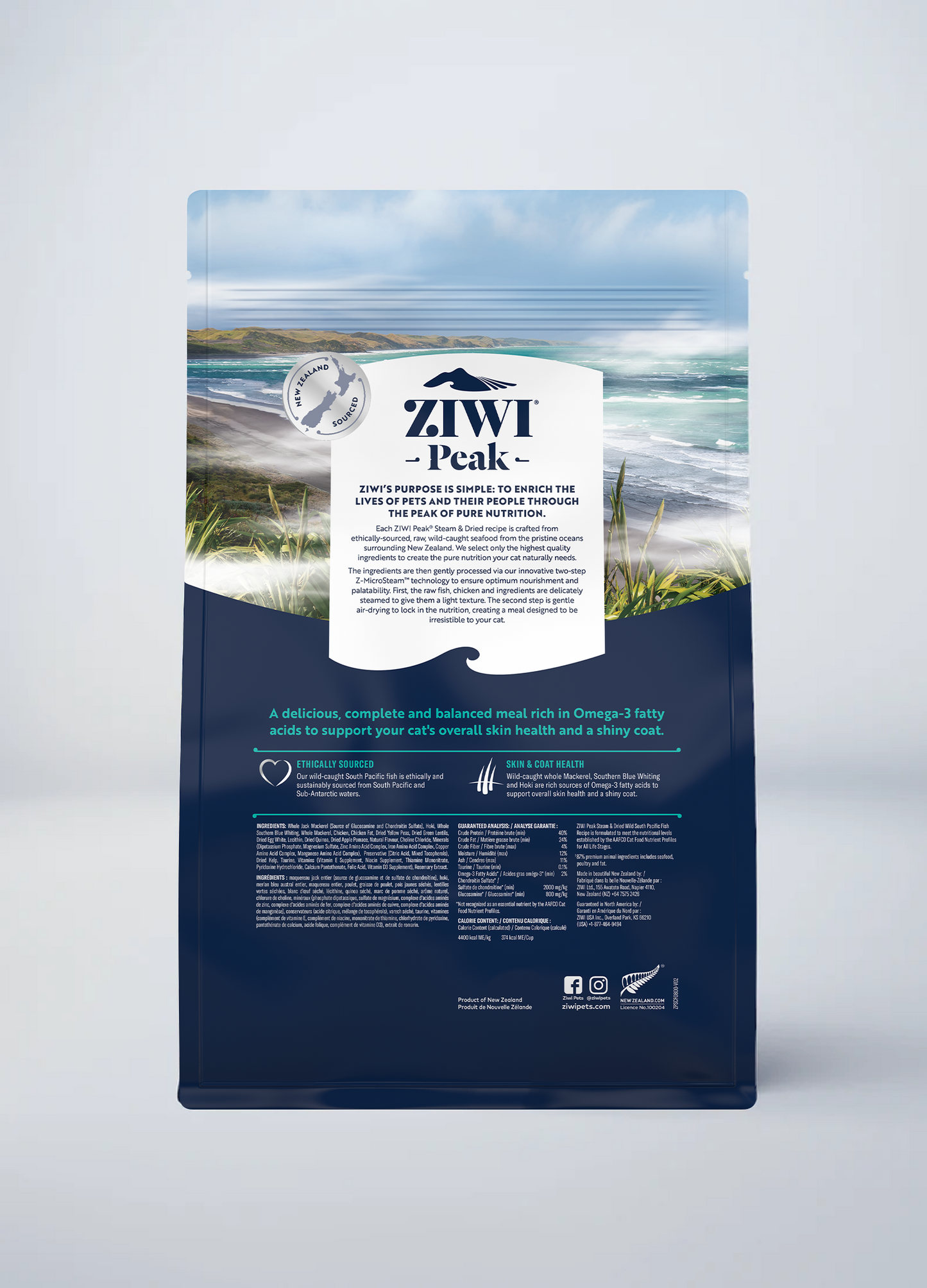 Steam & Dried Wild South Pacific Fish Recipe for cats