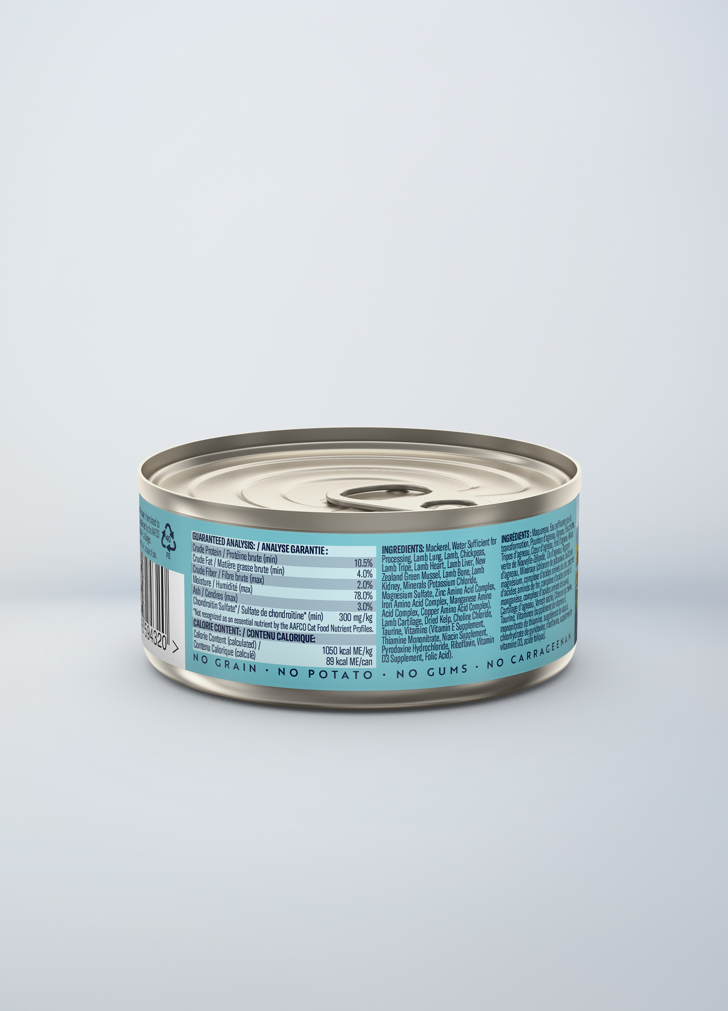 Original Canned Wet Mackerel & Lamb Recipe for cats