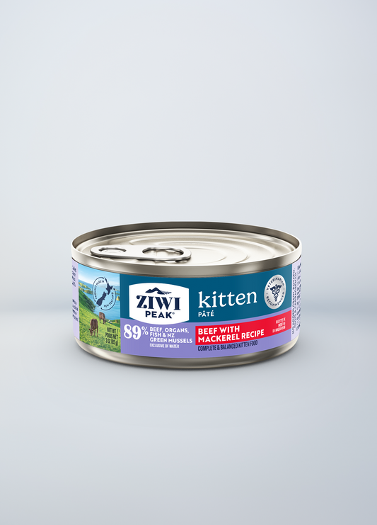 Original Wet Pâté Beef with Mackerel Recipe for Kittens | Canned wet food for cats